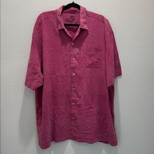 Tommy Bahama Silk Button Front Shirt Size XXL